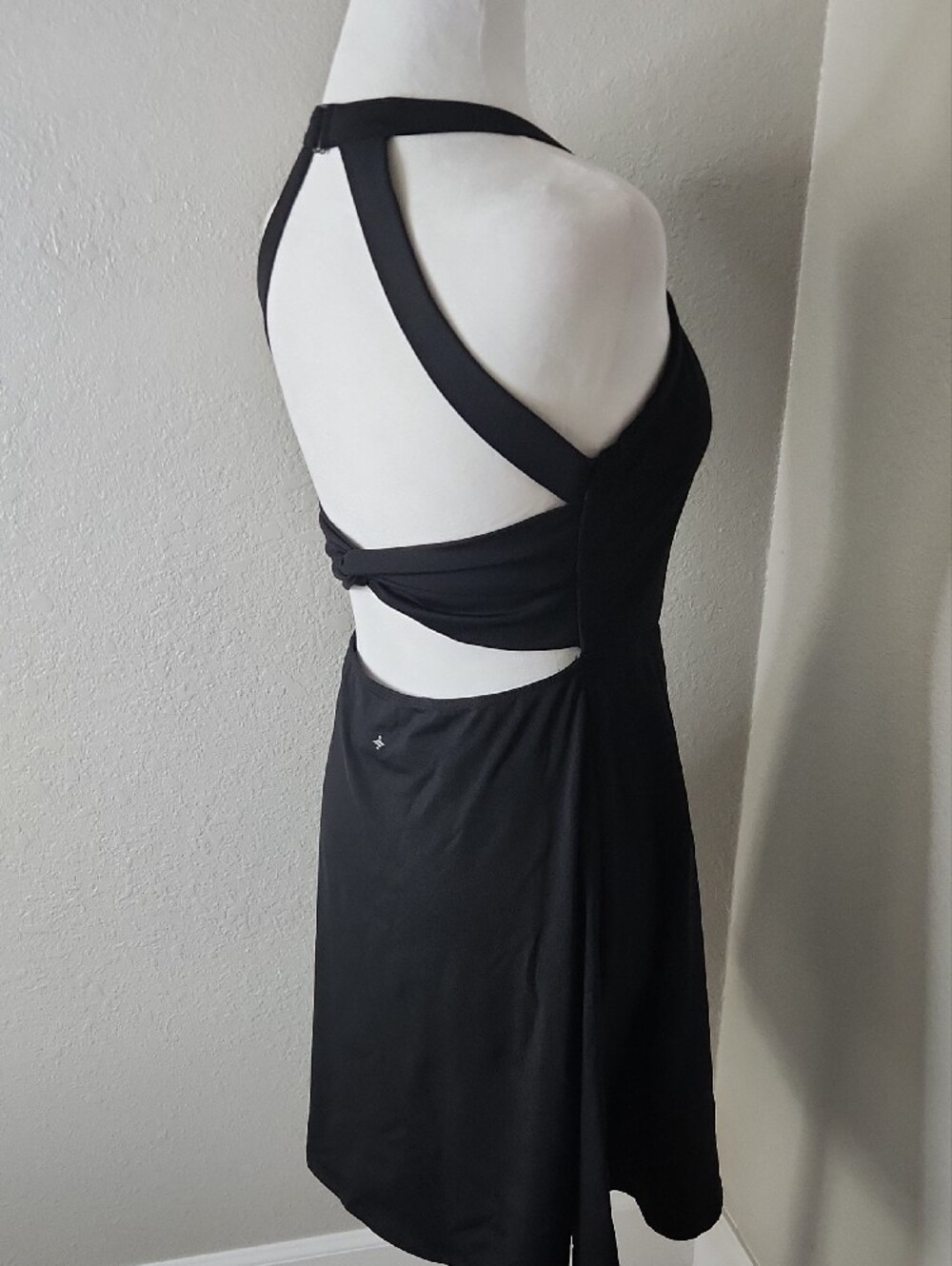 Halara Athletic Classic Black Halter Dress With Built-In Bra and Shorts - Picture 3 of 7